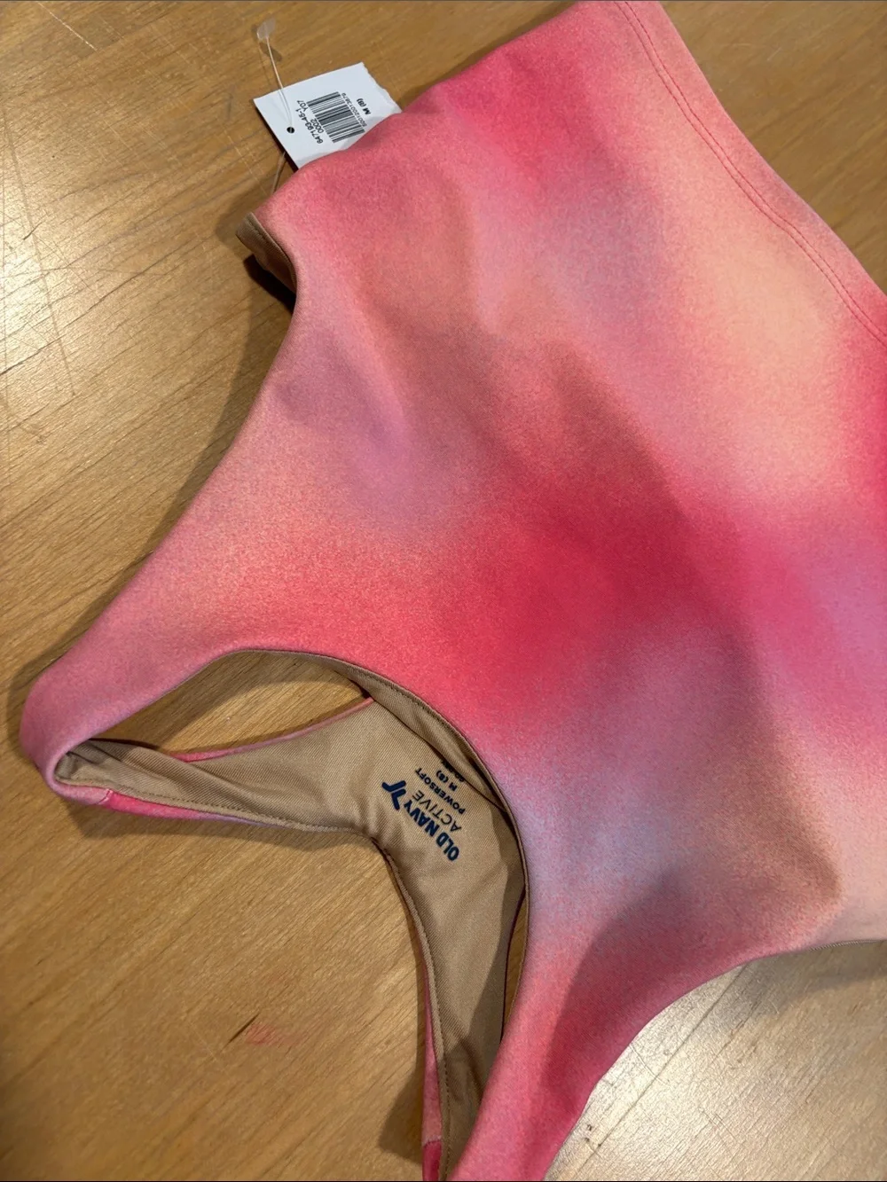 Old Navy ~ Girls' Pink Orange Sherbet Ombre Tank Top Lined